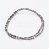Electroplate Glass Beads Strands GLAA-F078-FR05-2