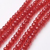 Faceted Glass Beads Strands EGLA-F124-M01-2