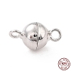 Anti-Tarnish Rhodium Plated 925 Sterling Silver Magnetic Clasps STER-A001-02B-P-4