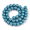Electroplate Opaque Glass Beads Strands GLAA-T032-P10mm-AB13-2