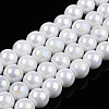 Electroplate Opaque Glass Beads Strands X-GLAA-T032-P6mm-AB02-1