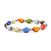 Cute Candy Color Beads Stretch Bracelet for Teen Girl Women BJEW-JB06935-5
