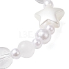 ABS Plastic Imitation Pearl & Glass Beads Stretch Bracelets for Women BJEW-JB11864-4
