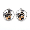 Halloween Theme Alloy Enamel Pendants X-ENAM-J649-12P-02-1