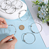 10Pcs Adjustable 201 Stainless Steel Expandable Bangle Making STAS-SC0008-09-3