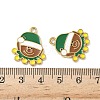 304 Stainless Steel Enamel Pendants STAS-L300-012G-23-3