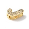 Brass Micro Pave Clear Cubic Zirconia Initial Multi-strand Links KK-S520-01G-10-2