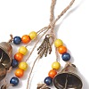 Halloween Iron Protective Witch Bells for Doorknob Hanging Ornaments HJEW-JM01896-02-4
