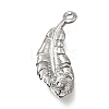 Brass Micro Pave Clear Cubic Zirconia Charms KK-CBA15EE-06P-1