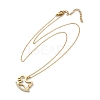 304 Stainless Steel Crystal Rhinestone Rocking Horse Pendant Necklaces for Women NJEW-F339-02G-2