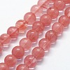 Cherry Quartz Glass Beads Strands G-I199-28-12mm-1