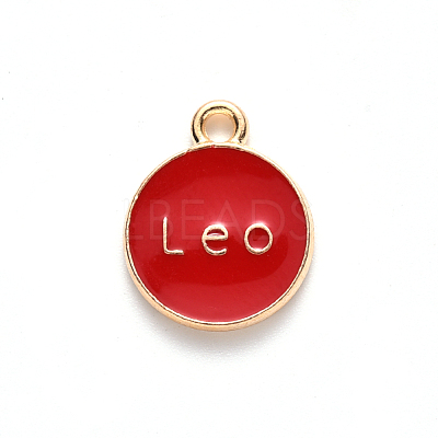 Alloy Enamel Pendants ENAM-S124-01B-07G-1