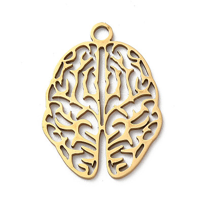 201 Stainless Steel Pendants STAS-D041-08G-1