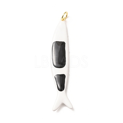 Brass with Enamel Big Pendants KK-CBA2F11-02G-02-1