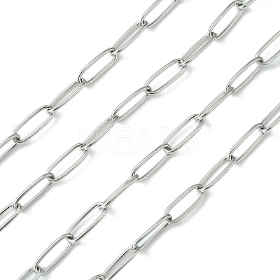 Non-Tarnish Handmade 304 Stainless Steel Paperclip Chains STAS-F230-15P-1