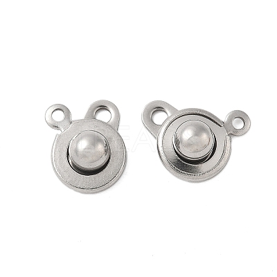 Non-Tarnish 201 Stainless Steel Snap Clasps STAS-K212-02P-1