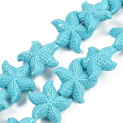 Synthetic Coral Dyed Carved Beads Strands CORA-K009-06C-03-1