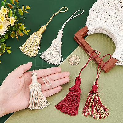 5Pcs 5 Colors Polyester Tassel Pendant Decorations DIY-BC0005-62-1