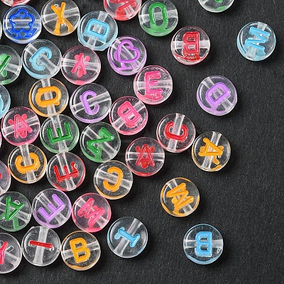 1200Pcs 24 Style Transparent Acrylic Enamel Beads MACR-YW0001-66-1