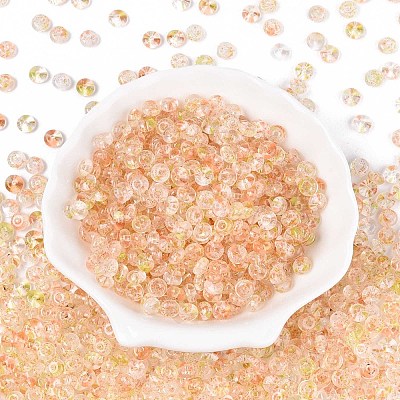 Baking Paint Transparent Glass Beads DGLA-T004-07H-1
