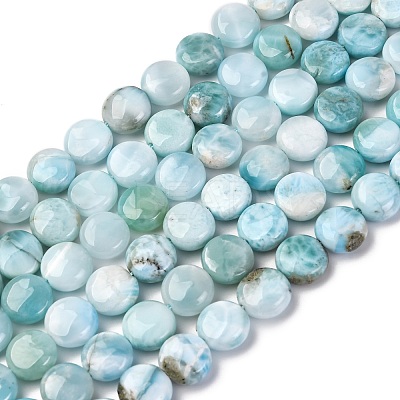 Natural Larimar Beads Strands G-F675-08-1