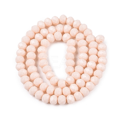 Opaque Solid Color Imitation Jade Glass Beads Strands EGLA-A044-P6mm-D05-1