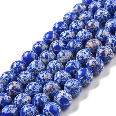 Synthetic Imperial Jasper Beads Strands G-E568-01C-03-1