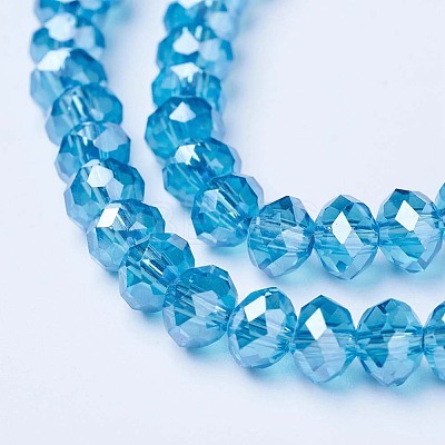 Electroplate Glass Beads Strands EGLA-A034-T10mm-A13-1