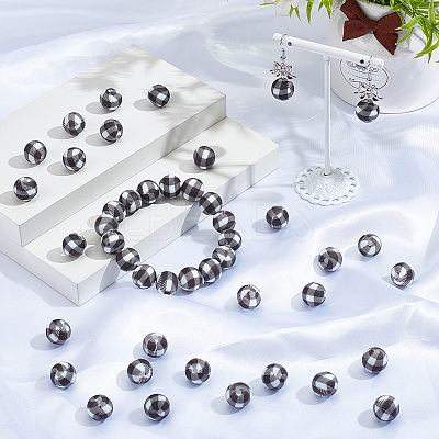 45Pcs Round Silicone Focal Beads SIL-SC0003-84-1