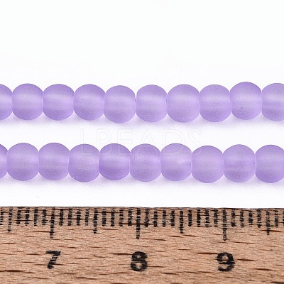 Baking Paint Transparent Glass Bead Strands GLAA-S031-4mm-25-1