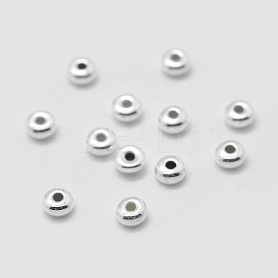 Rondelle 925 Sterling Silver Spacer Beads STER-N013-01D-1