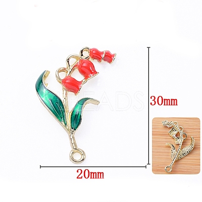 Alloy Enamel Peadants ENAM-WH0058-018B-05-1