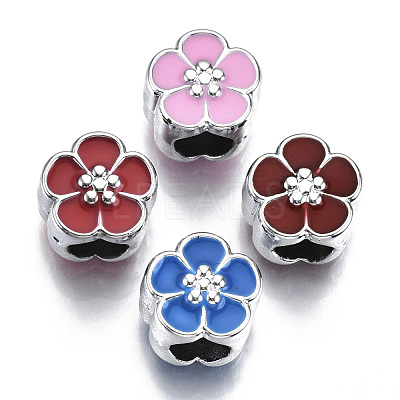 UV Plating Acrylic European Beads OACR-N010-022P-1