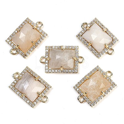 Natural Moonstone Faceted Rectangle Links G-I375-07G-12-1