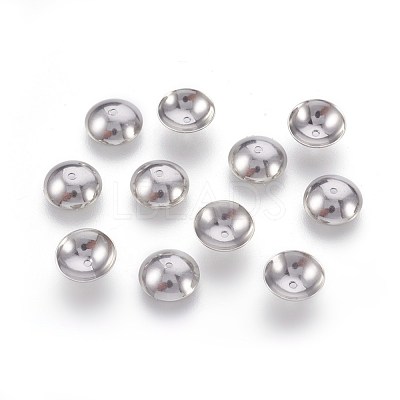 Non-Tarnish 201 Stainless Steel Bead Caps X-STAS-F188-16P-1
