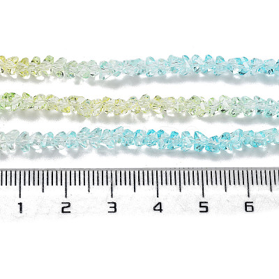 Transparent Glass Bead Strands X-GLAA-H023-03A-1