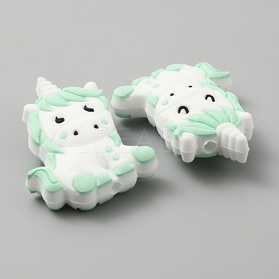 Unicorn Food Grade Eco-Friendly Silicone Beads SIL-WH0010-23A-1