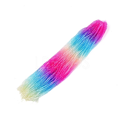 Gradient Color Baking Paint Glass Bead Strands X1-DGLA-A039-T4mm-A08-1