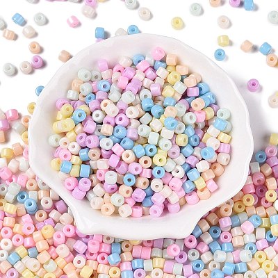 Opaque Baking Paint Glass Seed Beads SEED-T008-02-M01-1