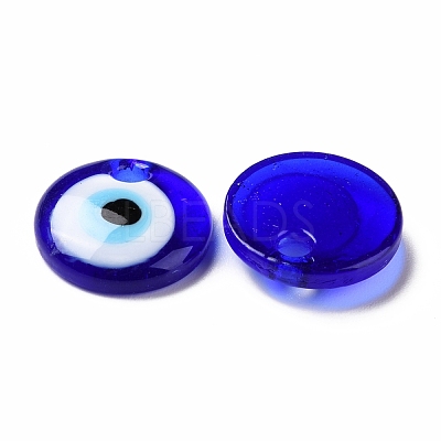 Handmade Lampwork Evil Eye Pendants LAMP-E106-02G-1