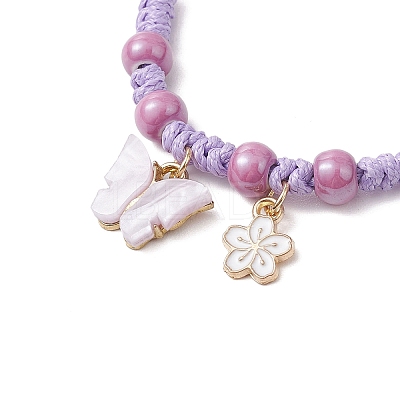 Adjustable Nylon Cord Braided Bead Bracelets for Women BJEW-JB11409-03-1