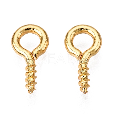 Brass Screw Eye Pin Peg Bails KK-A171-23-01G-1