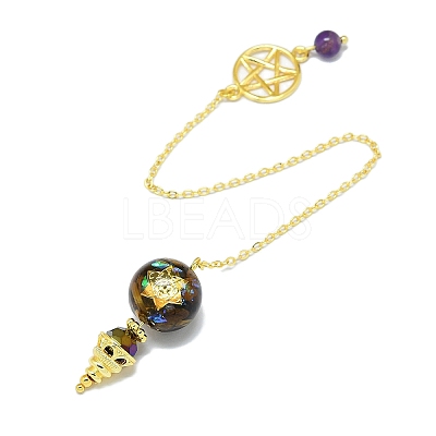 Round Resin Dowsing Pendulum Big Pendants G-C117-01G-01-1