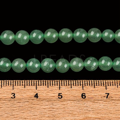 Natural Green Aventurine Round Bead Strands G-P070-37-6mm-1