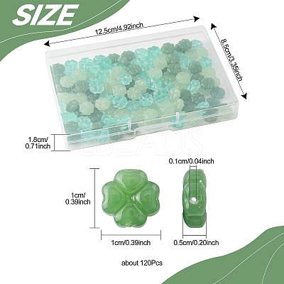 120Pcs 3 Styles Transparent Spray Painted Glass Beads GLAA-FS0002-46-1