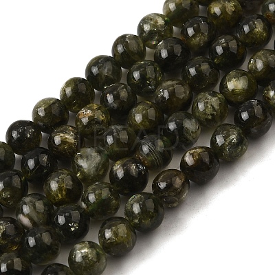 Natural Lepidolite Beads Strands G-F799-B01-8mm-1