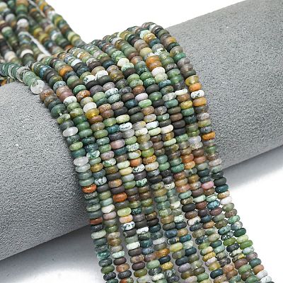 Natural Indian Agate Beads Strands G-P575-A08-4x2mm-1