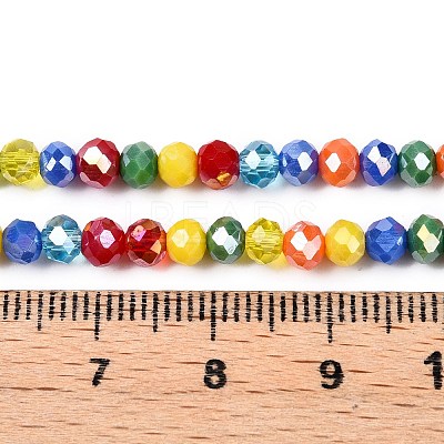 Electroplate Glass Beads Strands GLAA-T023-B16-09-1
