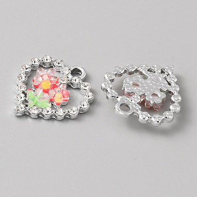Platinum Alloy Rhinestone Pendants FIND-TAC0008-69P-02-1