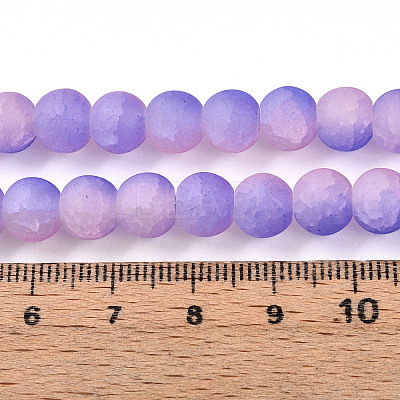 Crackle Glass Beads X1-GLAA-N009-8mm-08-1